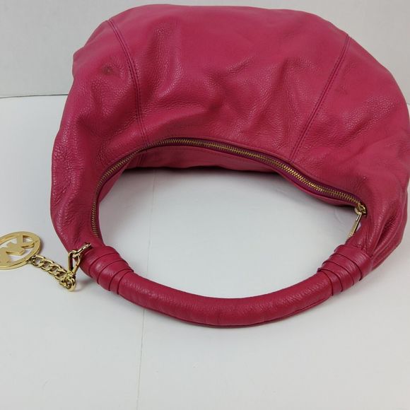 Michael Kors MK Pebbled Leather Shoulder Handbag Purse - Picture 13 of 14